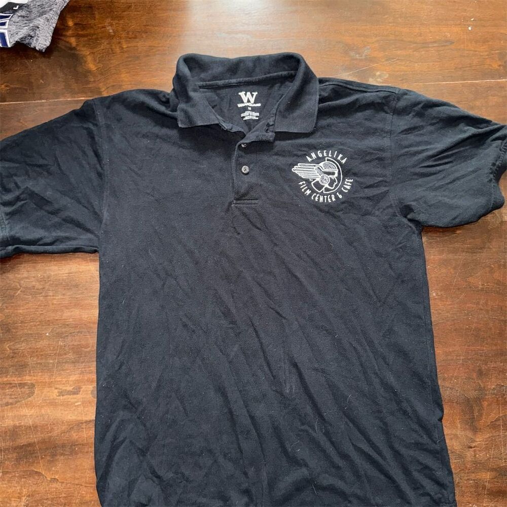 Vintage Angelika Film Center Black Polo Shirt Unisex M: Independent Films